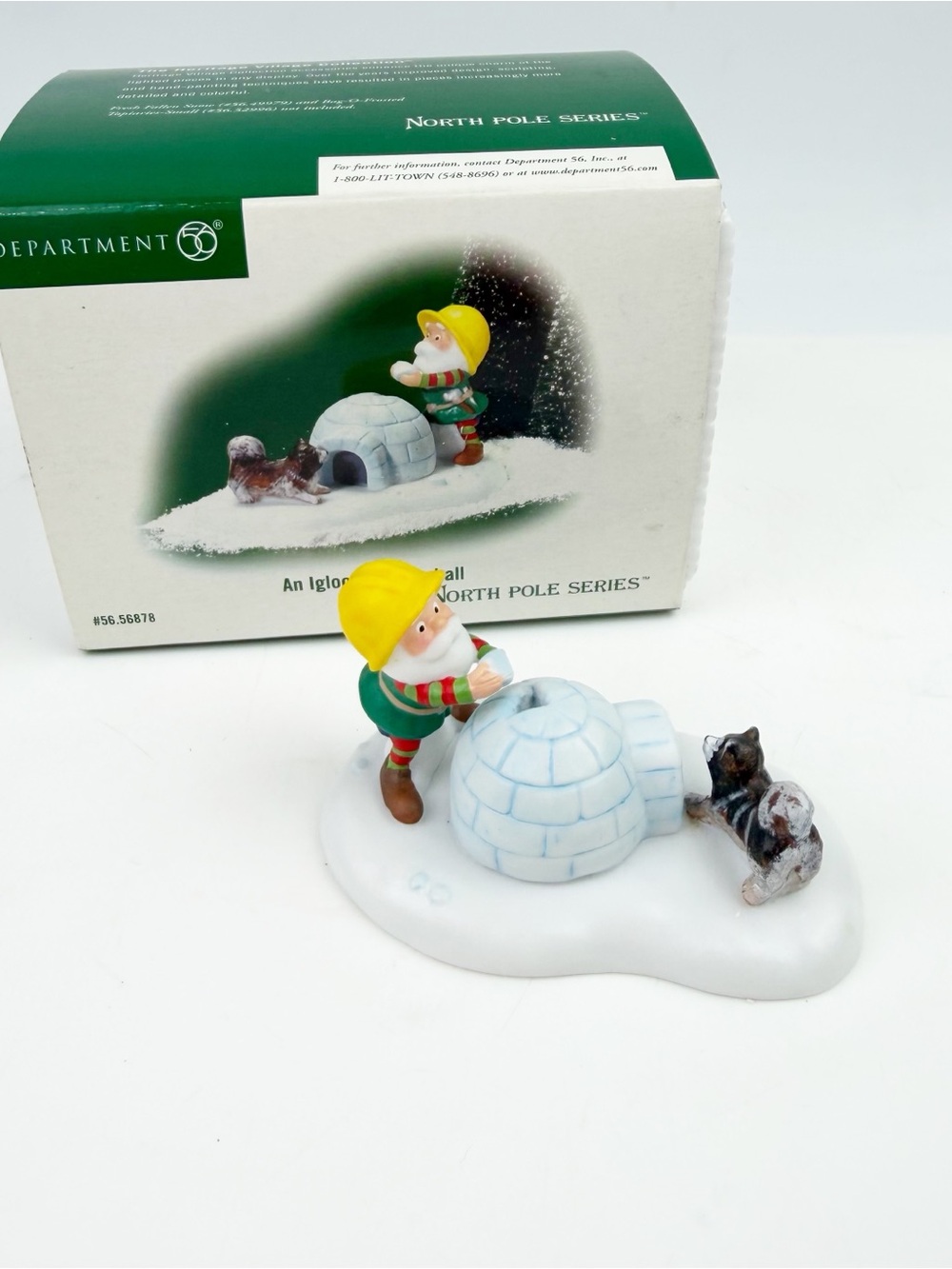 Dept 56 An Igloo For Snowball North Pole Series Dog Christmas Snow Box Vtg Decor